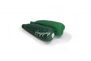Courgette en papier de soie réalisée avec la technique Happap – Création artisanale et décorative.