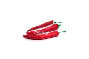Piment en papier de soie réalisé avec la technique Happap – Création artisanale et décorative.