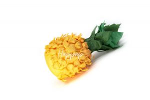 Ananas en papier de soie réalisé avec la technique Happap – Création artisanale et décorative.